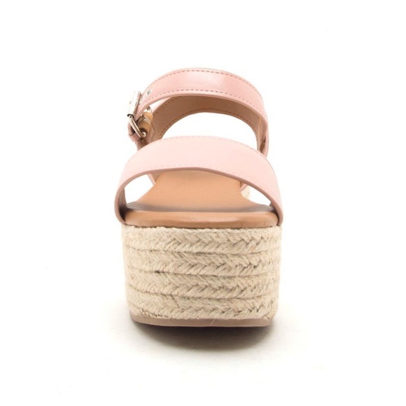 Blush platform espadrille buckle sandals - Picture 6 of 8